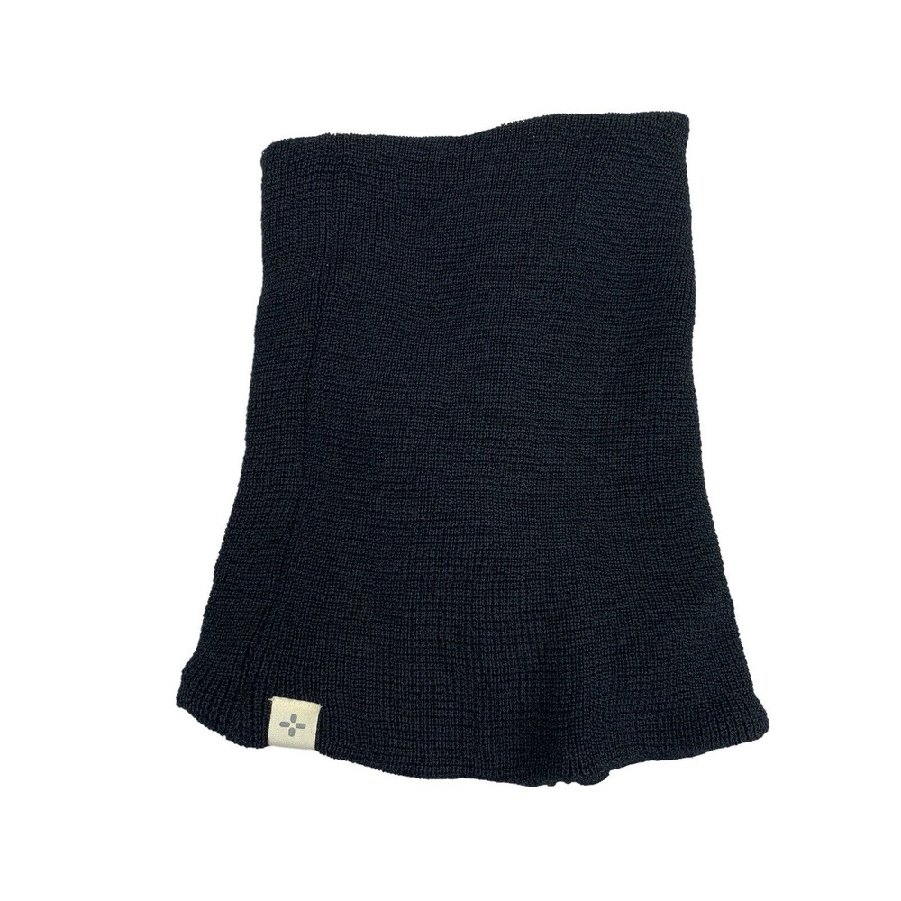 Sun + Stone Mens Solid Knit Acrylic Wool Gaiter Black OS